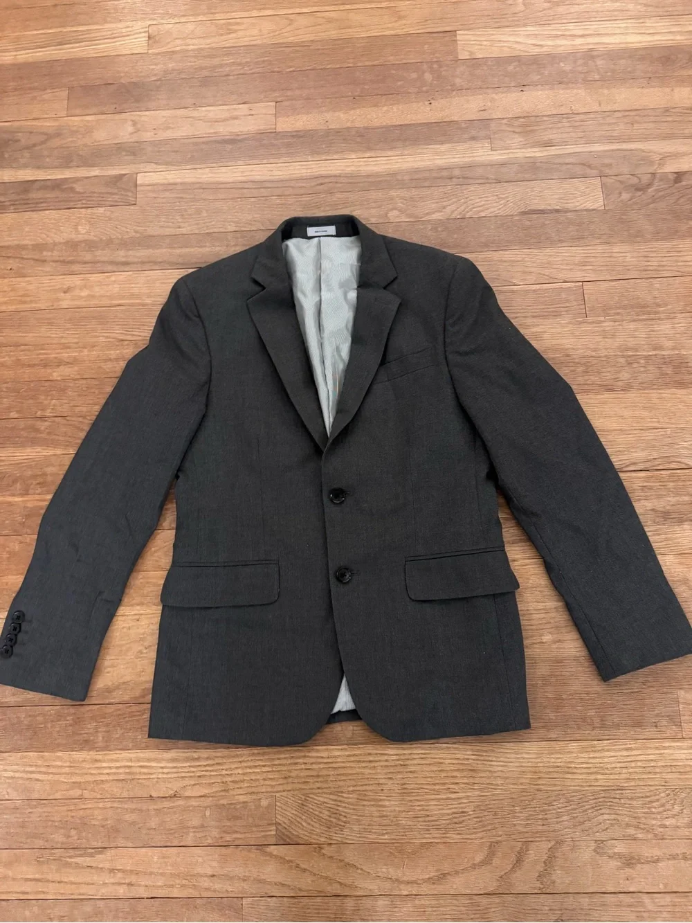 J.Ferrar Men's Gray Super Slim Fit Two-Button Blazer Jacket - Size 38S b85